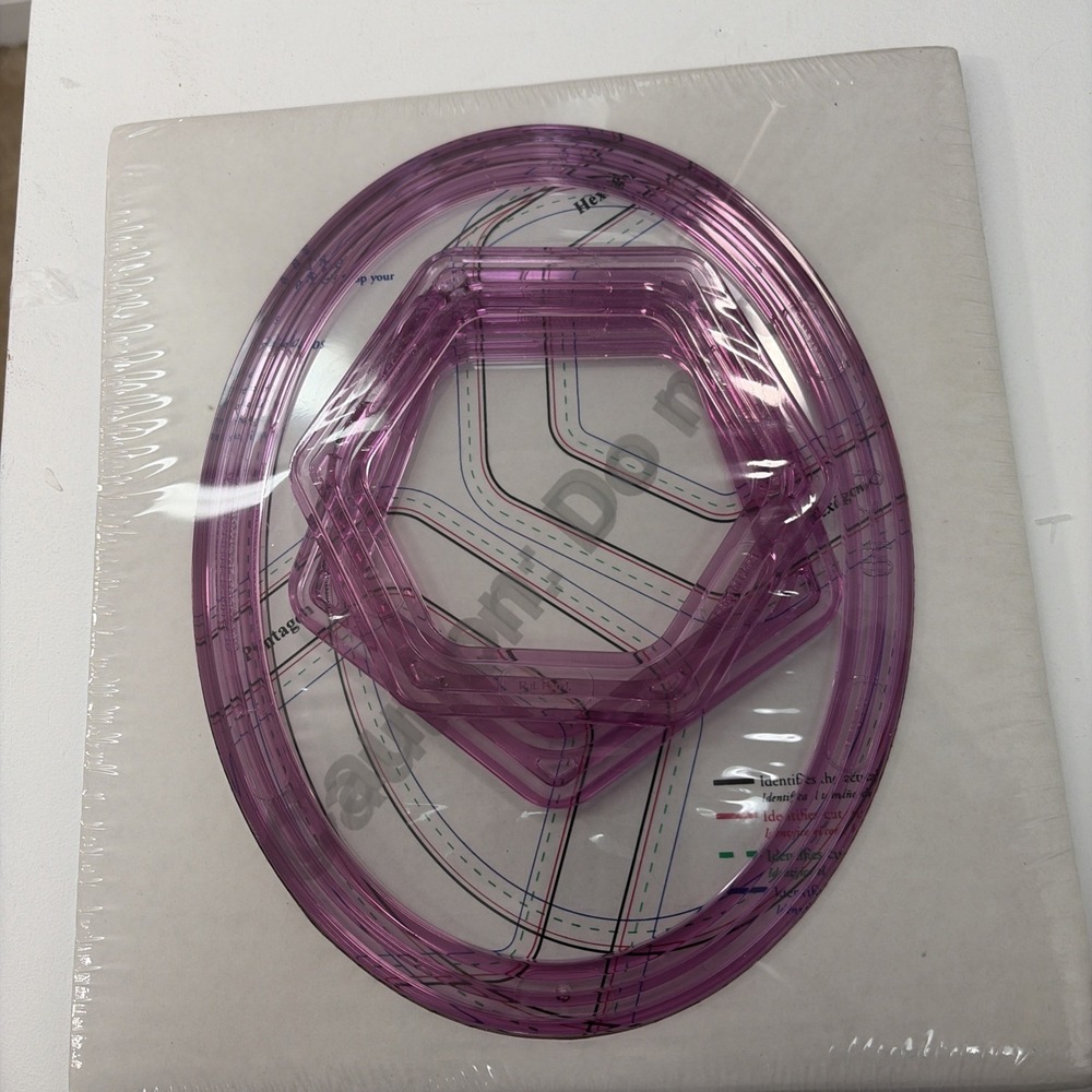Creative Memories Custom Cutting System Oval Pentagon Hexagon Templates NEW - Picture 4 of 4